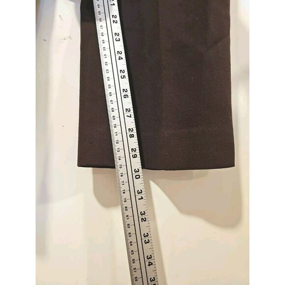 Vtg Anne Klein Women 2 Pc Wool Pant Suit Sz 10 Brown Blazer Jacket Dress Pants - Picture 13 of 16